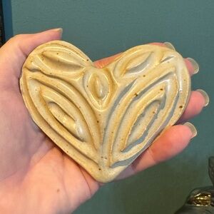 Buck Pottery from Gruene Texas - Heart Studio Art Pottery Paperweight